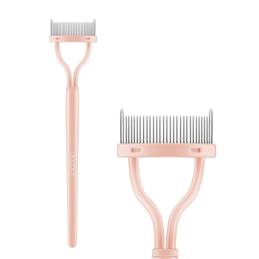 Docolor Eyelash Comb Eyelash Separator Mascara Applicator Eyelash Definer With Comb Cover Pink