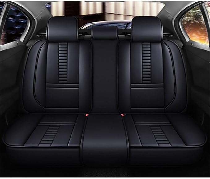 for Chevy Equinox Seat Covers 2005-2026, Full Coverage Customized Car Seat Covers, Premium Leather Waterproof Stain-Resistant Easy to Install (Luxury 5 Seats, Black)