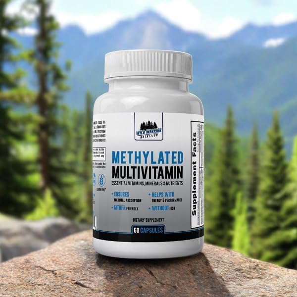 Methylated Multivitamin, 27 Nutrients CoQ10, Vitamins A, B6, B12, C, D3, E, K2, Choline, Zeaxanthin, L-Methylfolate 60 Capsules (3 Pack)