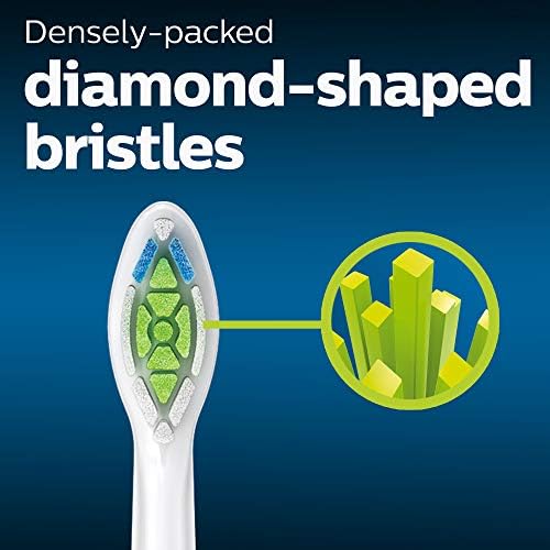 Philips Sonicare Genuine W DiamondClean Replacement Toothbrush Heads, 4 Brush Heads, White, HX6064/65