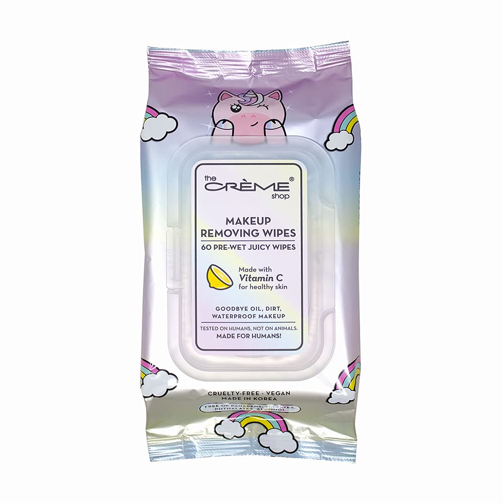 The Crme Shop Makeup Removing Wipes Made With Vitamin C For Healthy Skin (60 Pre-Wet Juicy Wipes)
