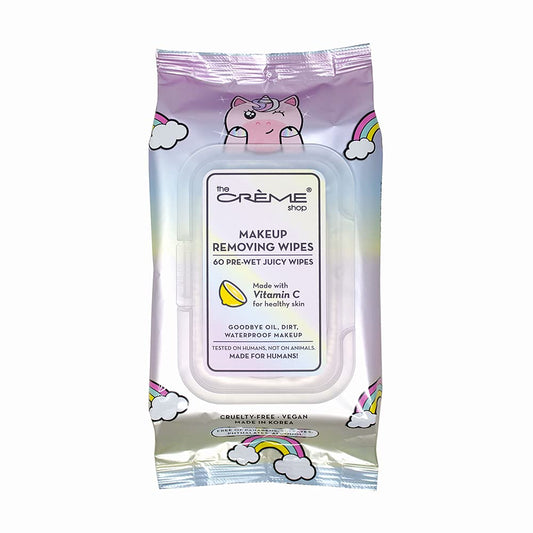 The Crme Shop Makeup Removing Wipes Made With Vitamin C For Healthy Skin (60 Pre-Wet Juicy Wipes)