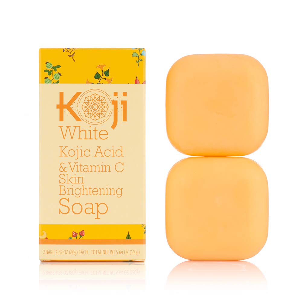 Koji White Kojic Acid & Vitamin C Brightening Soap, Hydrating Face & Body For Radiant Glow Skin, Nourishing, Moisturizing, Even