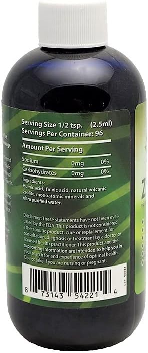 ZeoHeal - Humic and Fulvic Acid Mineral Supplement 8 Fluid Ounce (Single)