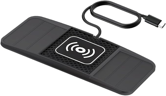 Wireless Charging Pad for Car for Mazda CX-50 2023-2026, DIY Trim-to-Fit Slim Non Slip Fast Charger Car Wireless Charging Pad 30CM Cable,A&30cm Type-C Plug Cable