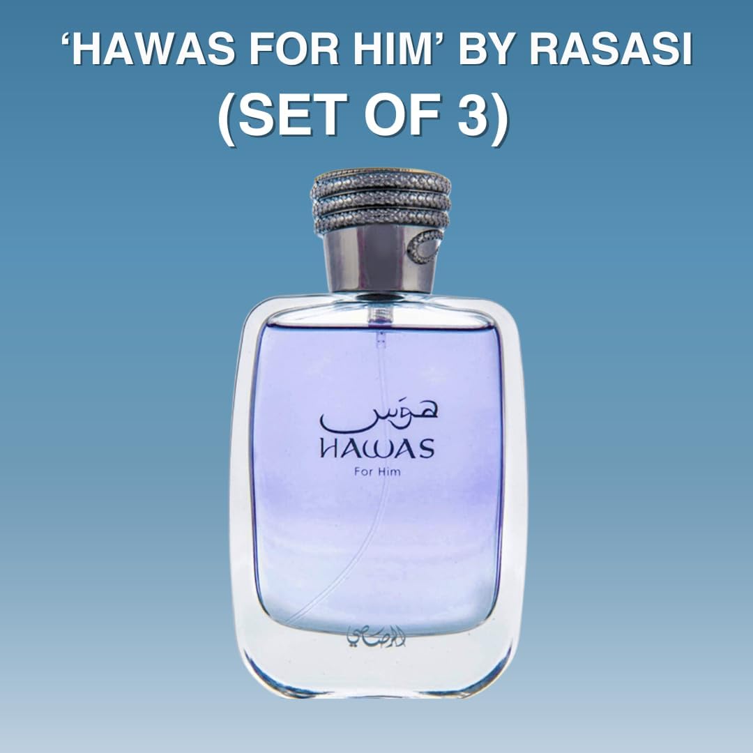 RASASI Hawas For Men | 100ML Long-Lasting Arabian Eau De Parfum - Bold Fragrance
