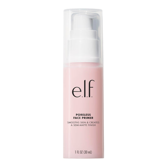 E.L.F, Poreless Face Primer - Large, Silky, Skin-Perfecting, Lightweight, Long Lasting, Absorbs Quickly, Smooths, Preps, Creates