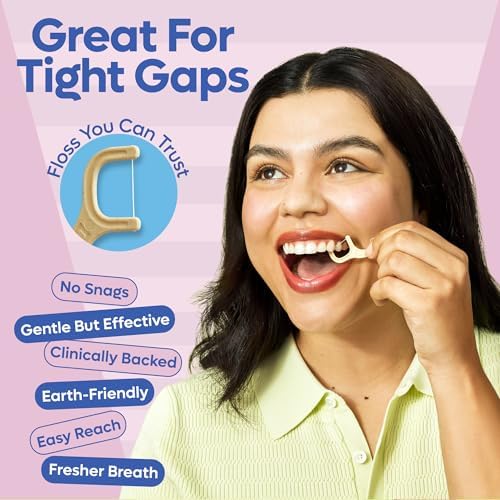 SmartLifeco Biodegradable* Dental Floss Picks - Eco-Friendly Tooth Flosser for Adults & Kids | Straw Wheat Unwaxed Floss | Toothpick Stick Soft On Gum & Teeth | Compostable*, Vegan, Unflavored 200ct
