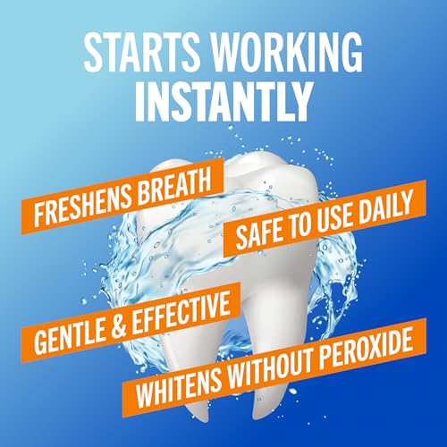 TheraBreath Whitening Mouthwash, Dazzling Mint, Dentist Formulated, 1 Liter