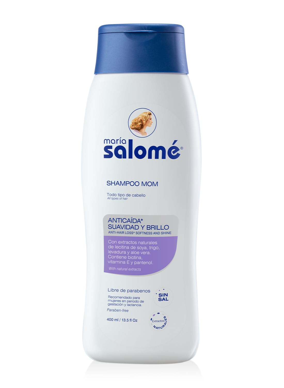 Maria Salome Shampoo Mom Prevencion Caida Y Nutricion Del Cabello 400Ml