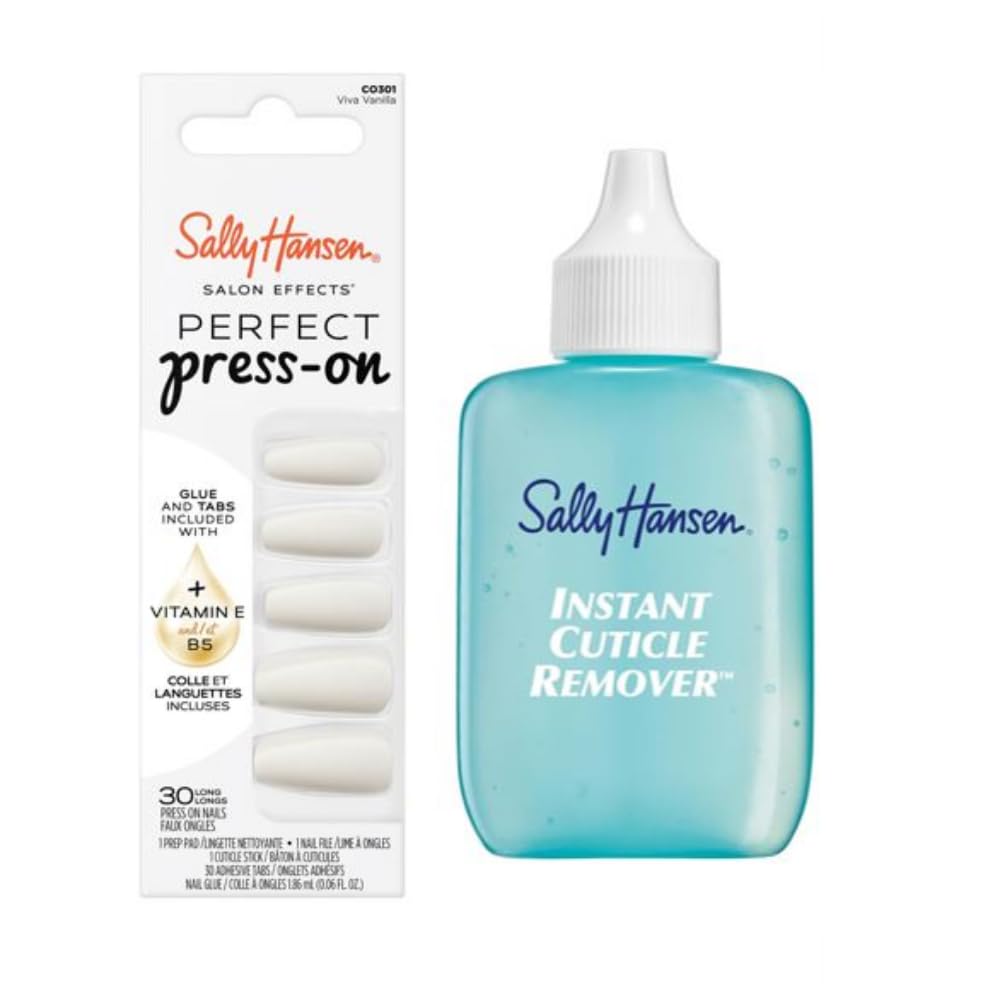 Sally Hansen Instant Cuticle Remover | Salon Effects Press-On Nails 30 Designs