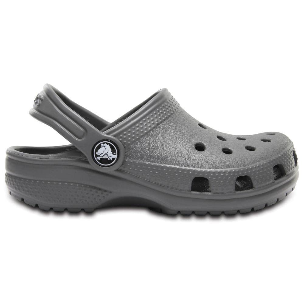 Crocs Kids Classic Clog (Toddler) - Clogs for Kids - Synthetic Upper - Ventilation Holes - Round Toe Slate Grey 4 Toddler M