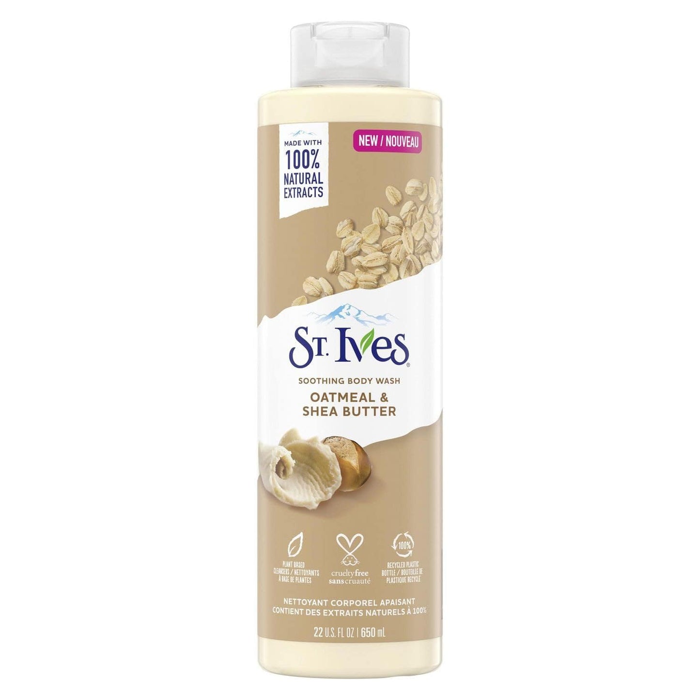 St. Ives Oatmeal & Shea Butter Body Wash | Moisturizing Body Wash For Sensitive And Dry Skin | 22 Fl. Oz.