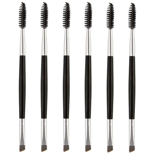 6 Pcs Duo Eyebrow Brush,Eyelash Brush Mascara Wands Spoolie Brushes For Eyelash Extension Lash Applicator Eyebrow