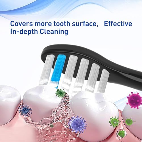 Toothbrush Heads Replacement Compatible with TAO Clean Electric Toothbrush, Black, 10 Pack
