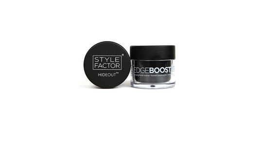Style Factor Edge Booster Hideout Hair Pomade Hold Color Gel 0.8Oz Natural Black (Natural Black)