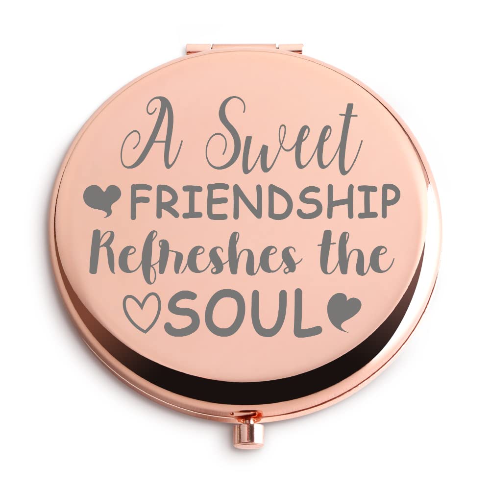 Dyukonirty Friendship Gifts For Women Friends A Sweet Friendship Refreshes The Soul Makeup Mirror Christmas Birthday Thanksgivin