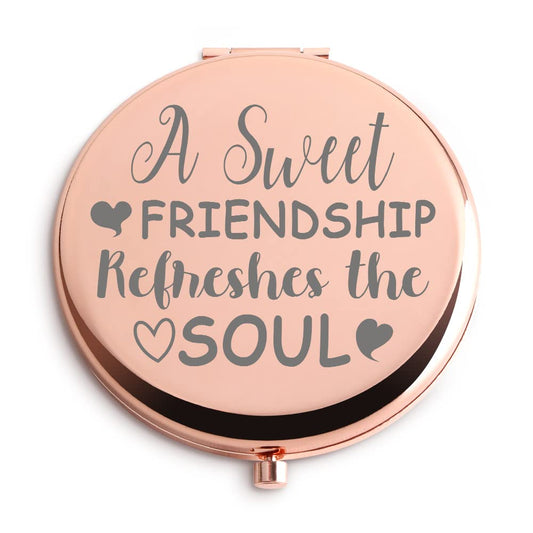 Dyukonirty Friendship Gifts For Women Friends A Sweet Friendship Refreshes The Soul Makeup Mirror Christmas Birthday Thanksgivin