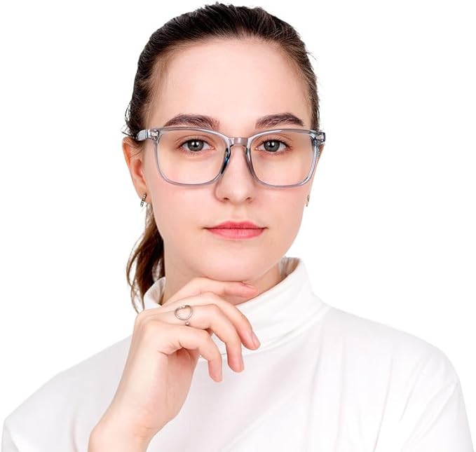 YEIN Bifocal Reading Glasses with Blue Light Blocking Lenses, Bifocal Reader for Women and Men, Vintage Square frame with Spring Hinge (+0.00/+1.25 magnification)