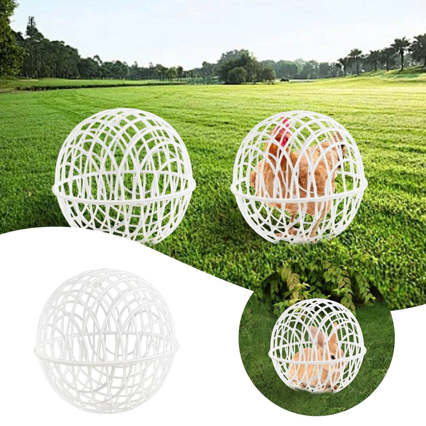 Chicken Cage Rolling, 2025 New Chicken Coop, Mobile Poultry Enclosure Round Hutch, Pet Removable Cage, Dog Horse Trampling,for Pet Outdoor Farm Use(3 Size)