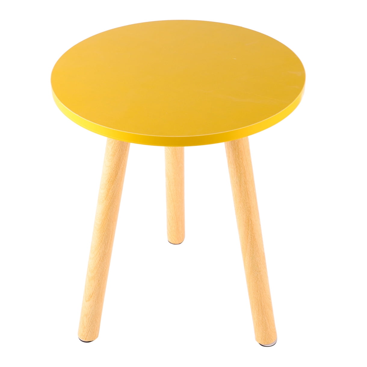 TAILTOSS 1Pack Nordic Style Round Table Practical Wood Table for Living Room and School Yellow