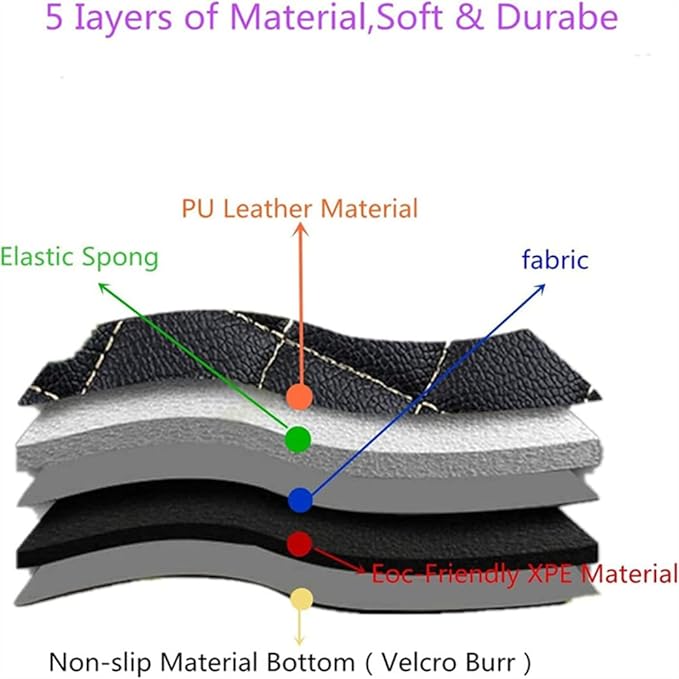 Custom Car Mats All Weather Fit Automotive Floor Mats PU Leather Protector Mat for Most Sedan, SUV, Truck Floor Mats (Black and Blue Side)