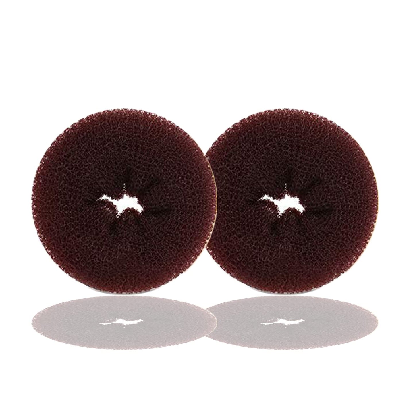 Kitjans Extra Hair Donut Bun Maker For Kids, 2Pcs Ring Style Small Bun Shaper, Suitable For Short And Thin Hair, 2.5 Inch/Brown