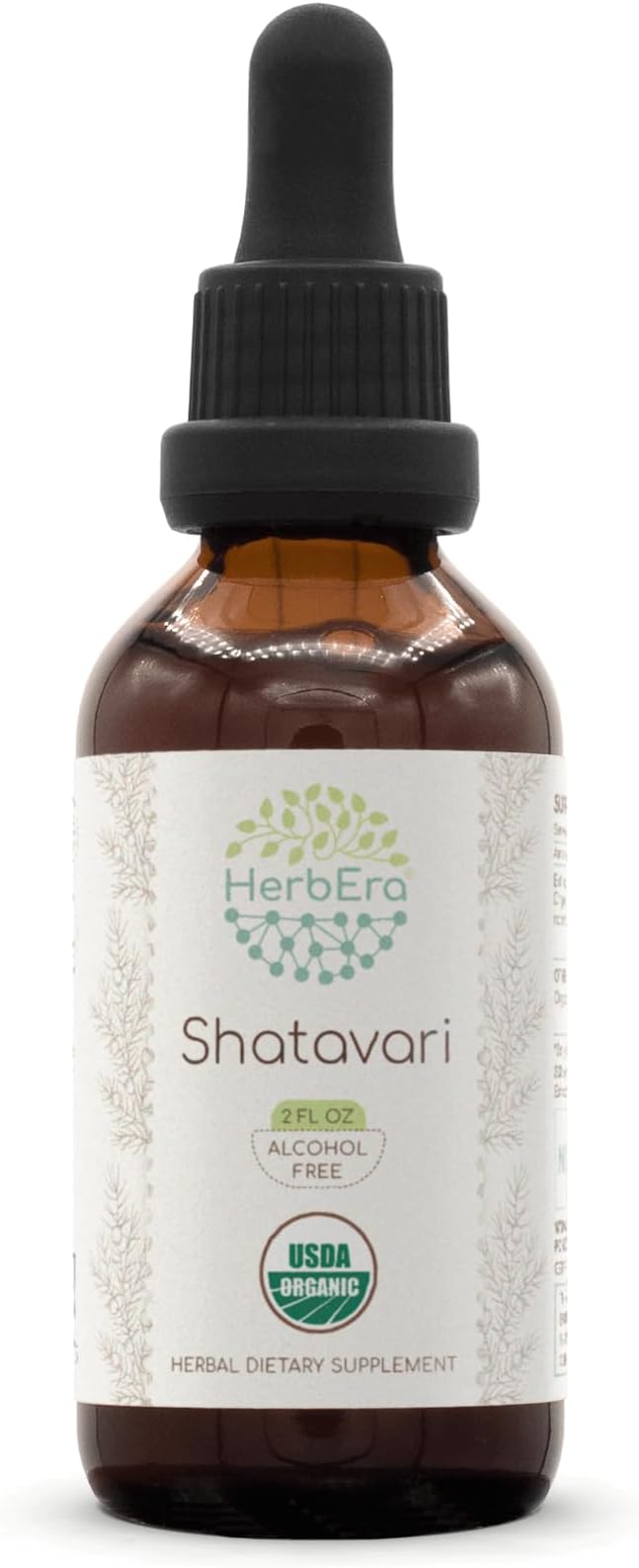 Shatavari B60 USDA Organic Tincture | Alcohol-Free Extract, High-Potency Herbal Drops | Certified Organic Shatavari (Asparagus racemosus) Dried Root (2 oz)