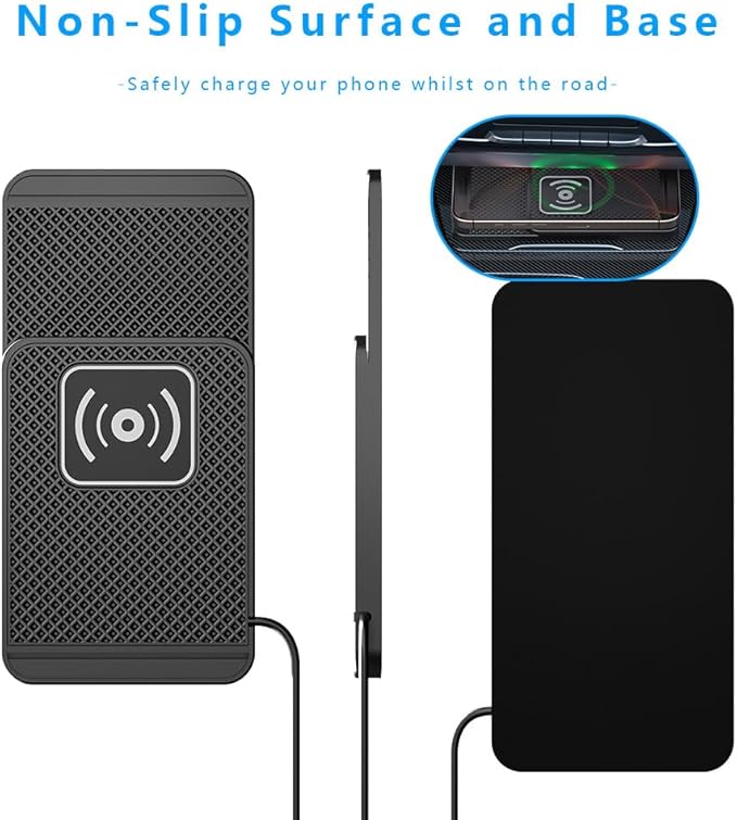 Wireless Charging Pad for Car for Subaru Legacy 2018-2025, Non-Slip Type C/USB 20W Fast Phone Charging Pad DIY Trim-to-Fit No Interior Damage,A&USB