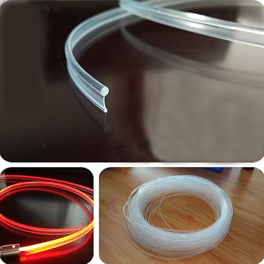 Rayauto 3.0mm Plastic Skirt Side Glow Optic Fiber Cable Car Light Decor (Length:10meters/32ft)