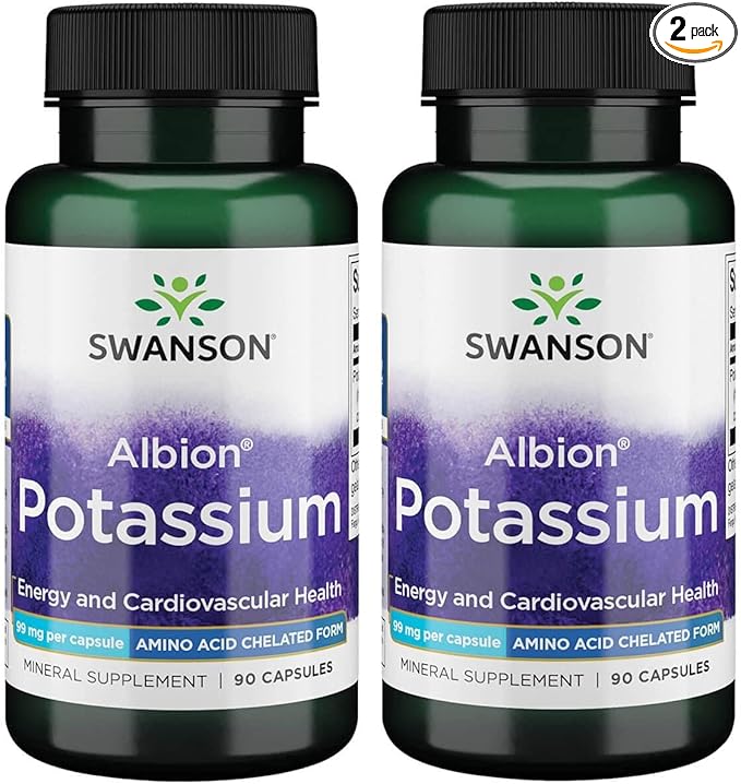 Swanson Albion Complexed Potassium 99 Milligrams 90 Capsules - (2 Pack)
