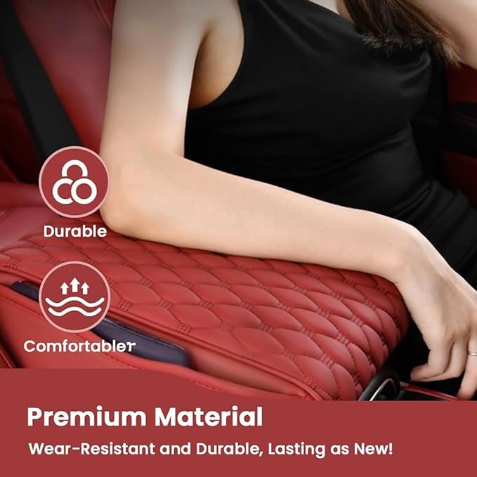 Car Center Console Cover for Acura RDX 2007-2019 2020 2021 2022 2023 2024 2025,Arm Rest Lid Cushion Protector Multifunctional Armrest Cushion Pad Interior Accessories,Beige