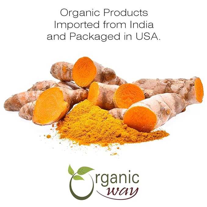 Organic Way Turmeric/Haldi Root Cut & Sifted (Curcuma Longa) - Herbal Tea | Kosher & USDA Certified | Vegan, Non-GMO & Gluten Free | Tested for Heavy Metal | 100% Raw from India (1/4LBS / 4Oz.)