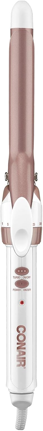 Conair Double Ceramic 3/4-Inch Curling Iron | Bonus Claw Clip | Tight Curls
