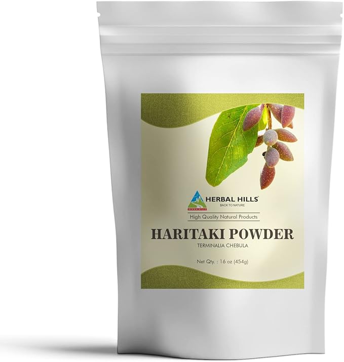 HERBAL HILLS Haritaki Fruit Powder and Neem Leaf Powder Pack 2 Combo