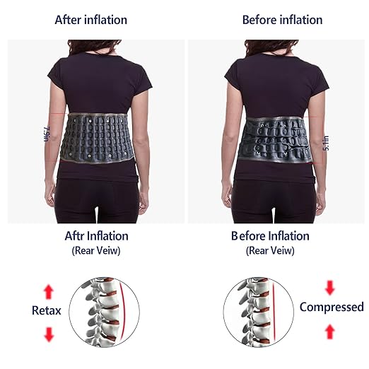 Decompression Back Belt,Lumbar Spine Support for Pain Relief,Lower Back Traction Device for Women and Men One Size Fits 29-49 inches Waist