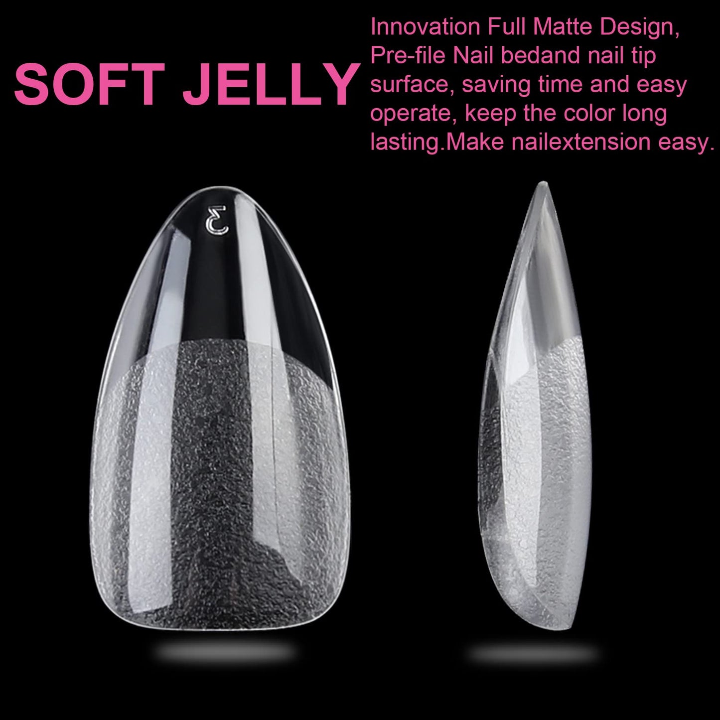 UNA GELLA Square Toe Nail Tips | 504 Pcs Soft Gel Full Cover | DIY Pedicure