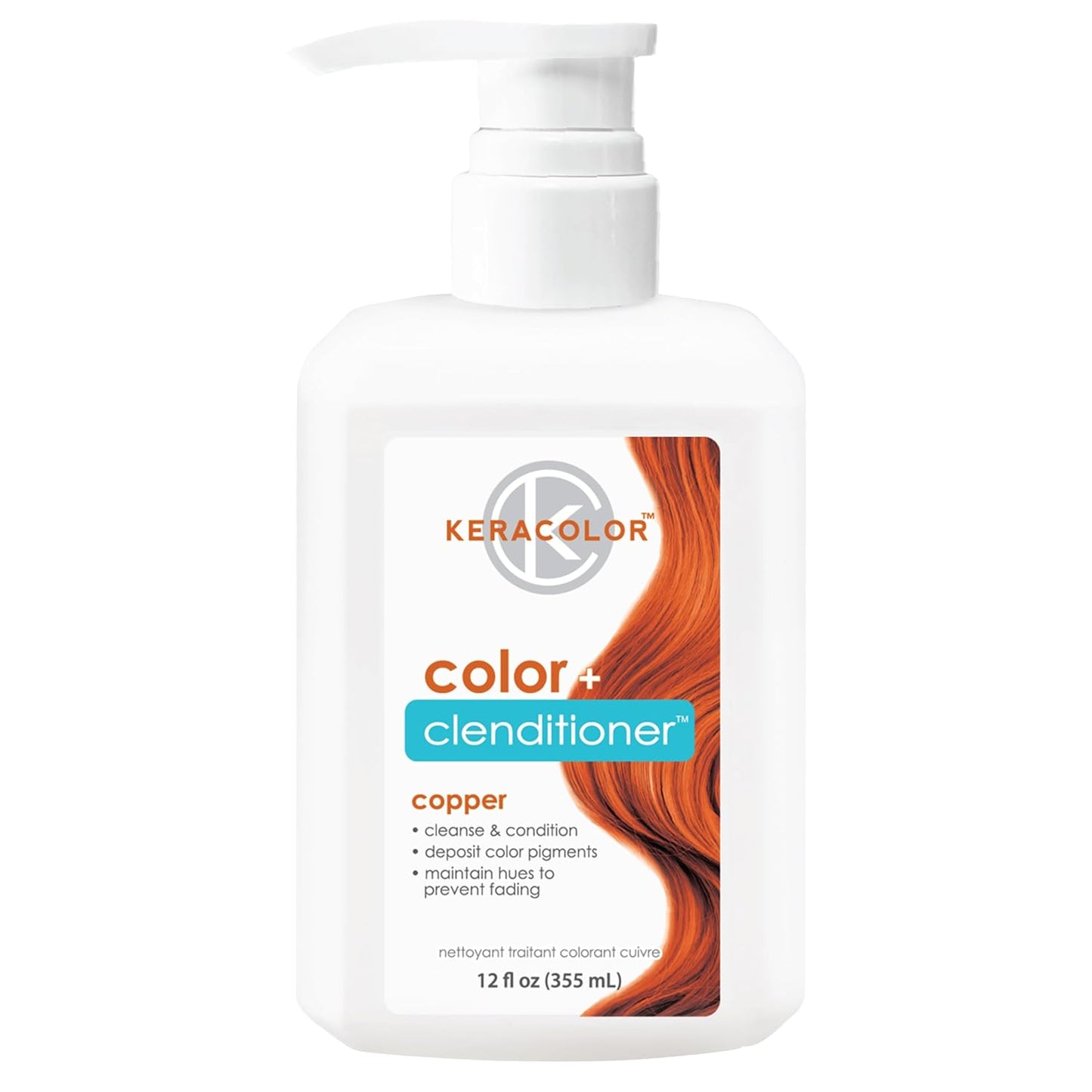 Keracolor 3-In-1 Color-Depositing Conditioner | Gently Cleanses & Conditions | 12 Fl Oz