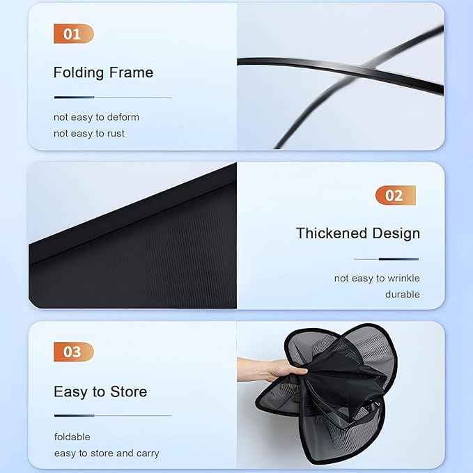 Car Sunroof Sunshade Compatible with Tiguan Accessories 2010-2017, One-Piece Glass Roof Sun Shade, Foldable Car Sunshade Roof, Sunroof Cover, Sun UV Protection