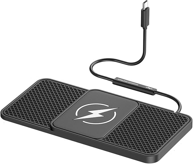 Wireless Car Phone Charger for Honda Civic Type R (FK2) 2015 – 2017, Type C/USB 20W Fast Charging Pad, Non-Slip Charging Station for Travel Home Office Desk, Lightweight,Type-C