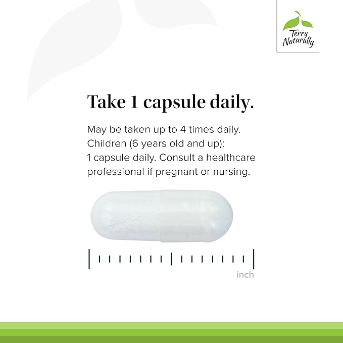 Terry Naturally BioActive Magnesium Complex - Bone & Heart Health Support - Supplement with Vitamin B6, Zinc & Magnesium - Pyridoxal-5-Phosphate Vegan Capsule Supplement - 120 Capsules