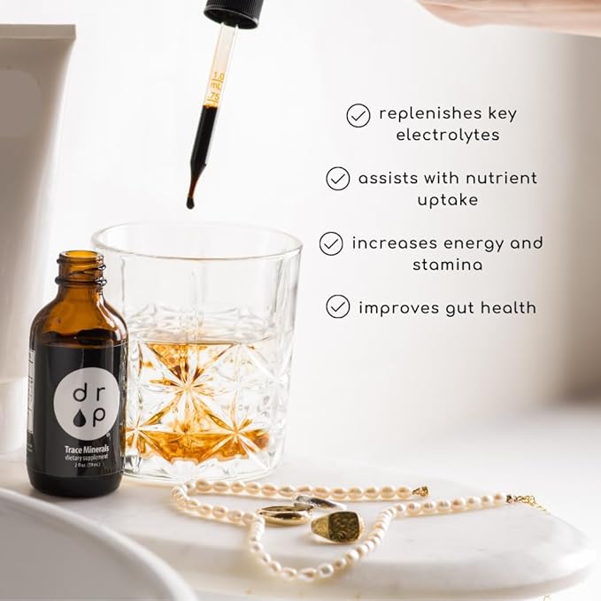 Drop Supplements Organic Trace Mineral Drops, Elderberry Drops and Vitamin D3+K2 Drops Bundle