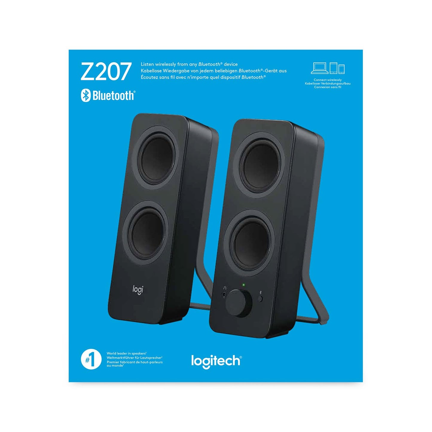 Logitech Z207 2.0 Stereo Computer Speakers with Bluetooth