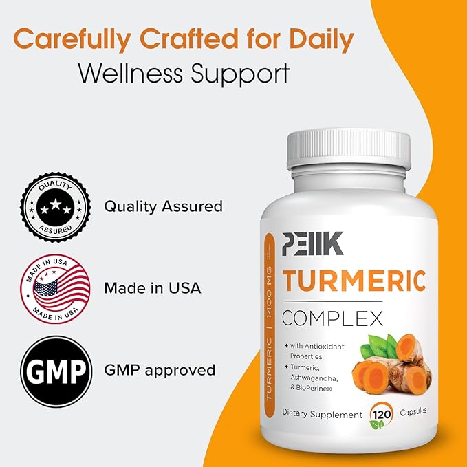 Turmeric Curcumin with Black Pepper & Ashwagandha - High Absorption Ultra Potent Turmeric Supplement with 95% Curcuminoids, BioPerine & Ashwagandha - Turmeric Capsules for Joint Support 120 Capsules