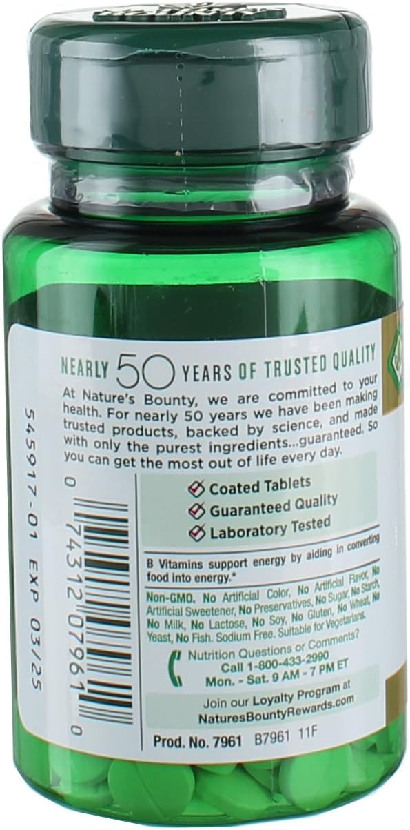Nature's Bounty Biotin 1000 mcg Tablets, Strawberry, 100 Count, Pack of 3