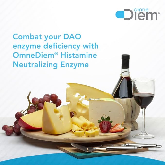 Omne Diem Histamine Digest DAO 30,000 HDU - 120 Caps - Histamine Neutralizing Enzyme - Relieve Histamine Intolerance with Diamine Oxidase