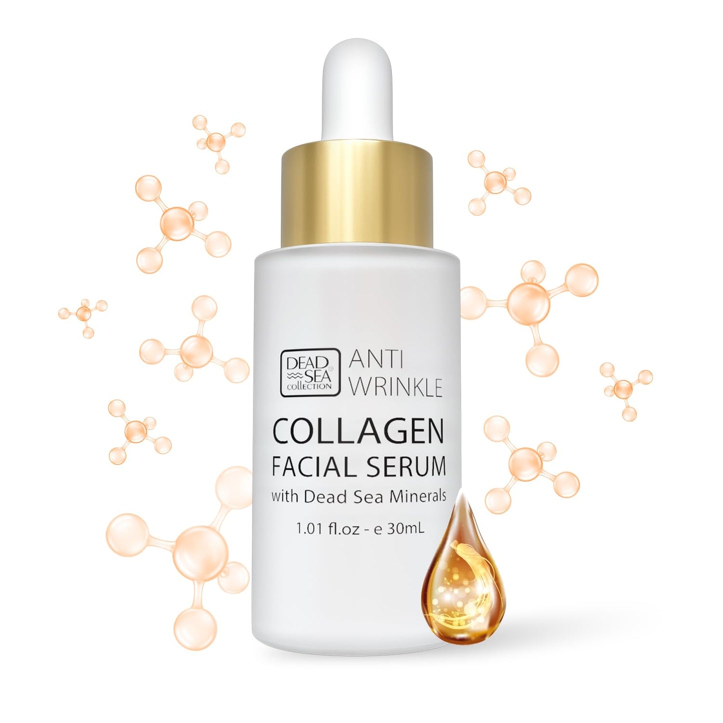 Dead Sea Collection Collagen Serum For Face - Anti-Wrinkle Hydration Facial Serum - Smooth And Moisturized Skin - Enriched With