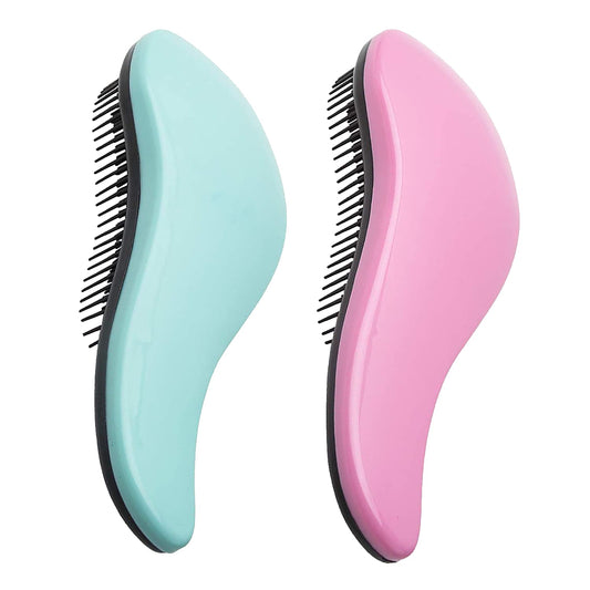 Wynk Detangler Brush - 2-Piece Value Set - Wet Detangling Hair Brush,Professional No Pain Detangler For Women,Men,Kids (2 Pack,