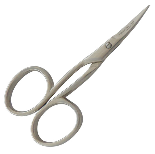 Left Handed Curved Scissors For Embroidery, Nail And Cuticle - Tenartis Made In Italy