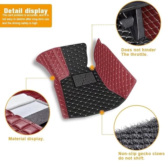 Custom Making Car Floor Mats Protection Pads for 99% Sedan/Coupe/Hatchback/SUV/Pickup Men Women Car Floor Mats Coverage Pads Anti-Slip Leather Floor Lining (Light Blue)